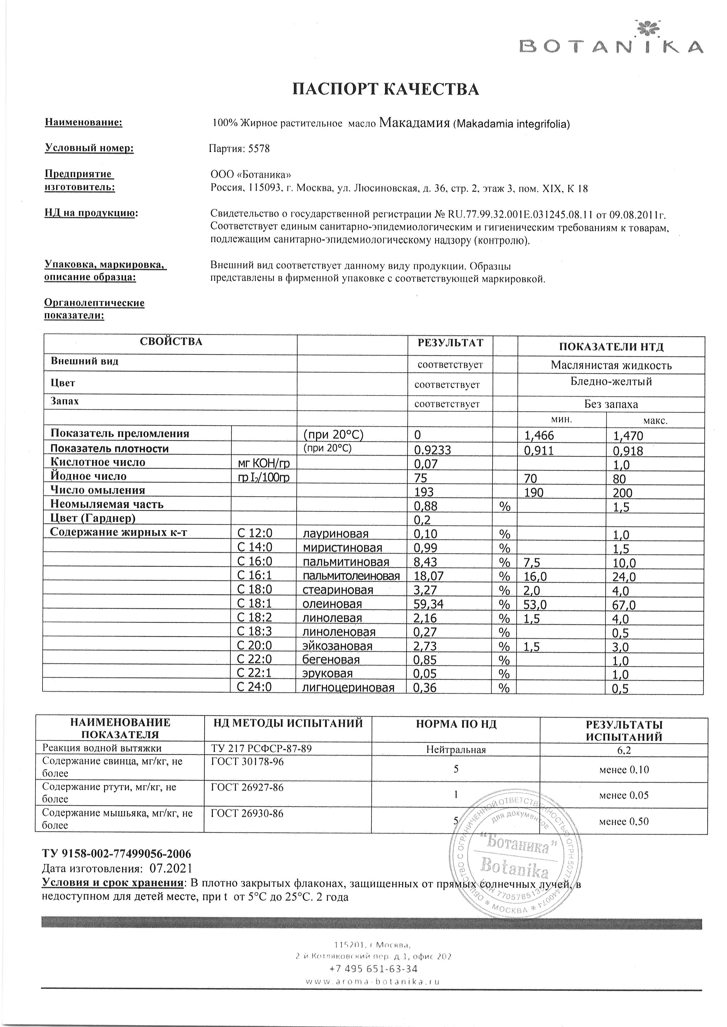 Паспорт №072021